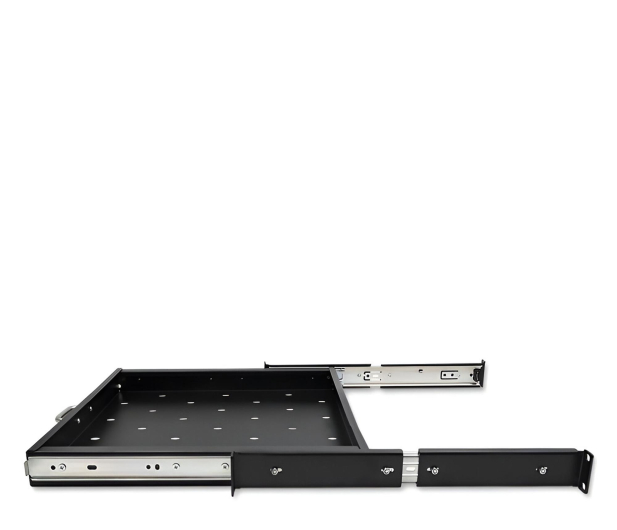 Qoltec Stalowa półka do szafy RACK  600x600  wysuwana  czarna - 1329971 - zdjęcie 2
